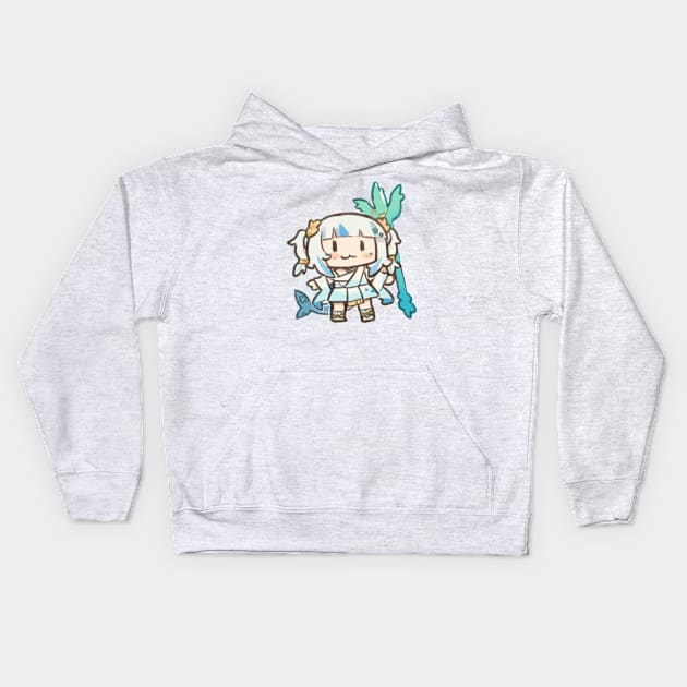 Smol Gawr Gura Kids Hoodie by Ghazinagato